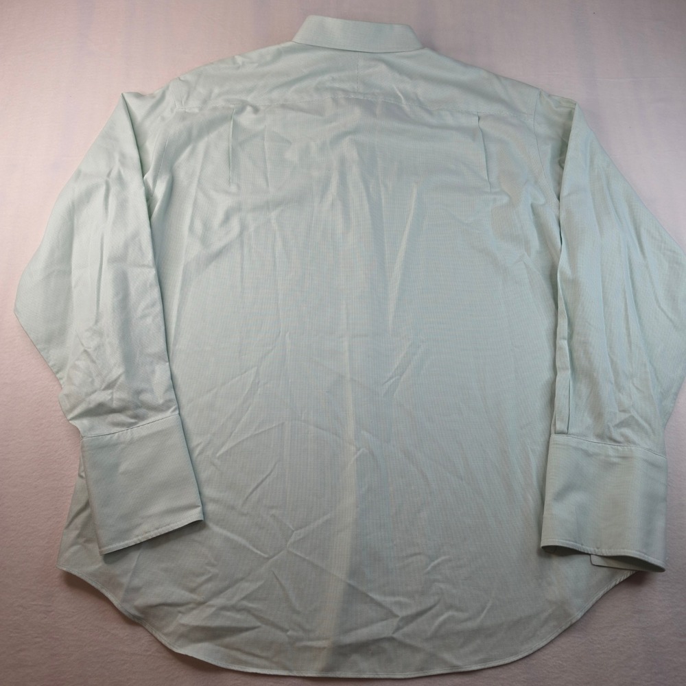 Charles Tyrwhitt French Cuff Dress Shirt Mens 19/37 Mint Green Classic Fit - Picture 6 of 7